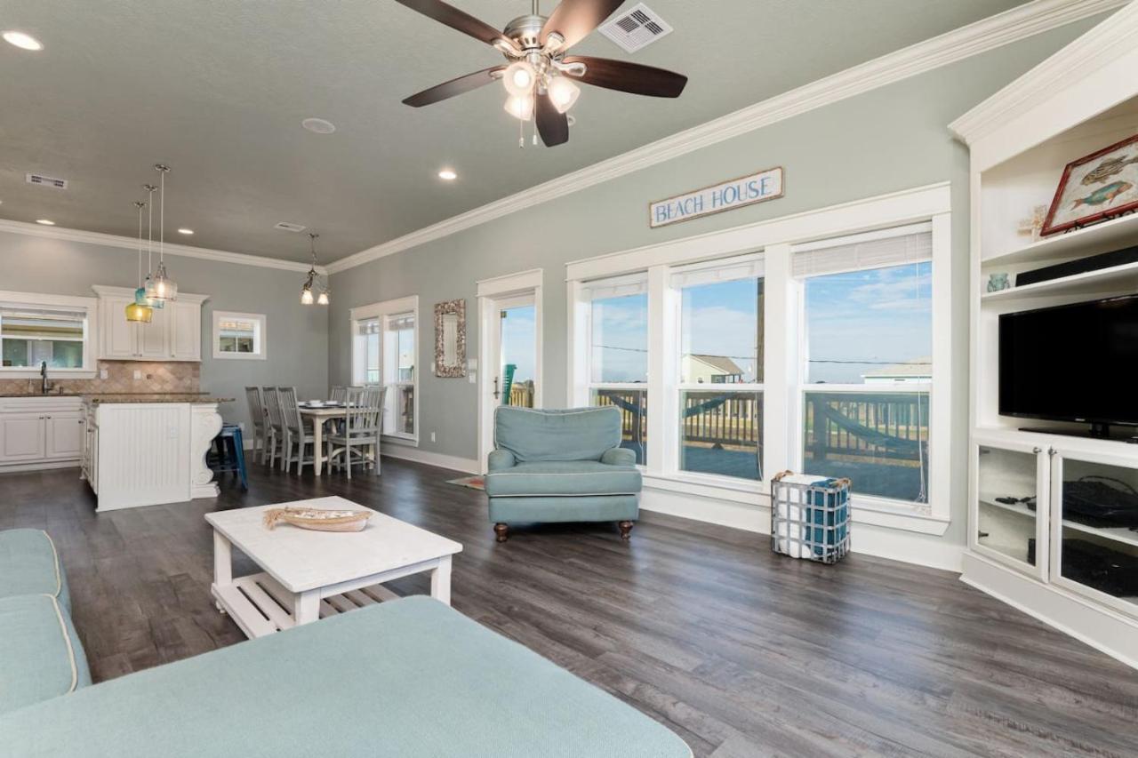 Seas The Day! 4Br Retreat, Hot Tub, Game Room, Firepit & Gulf Views Port Bolivar Exterior photo